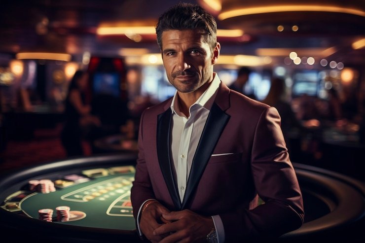 Live boxing match broadcast and live casino table interface