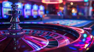 Live dealer executing blackjack hand